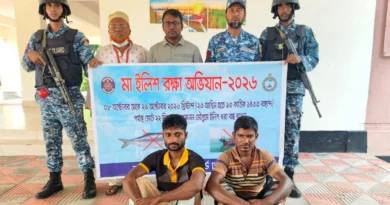 চাঁদপুরে নিষেধাজ্ঞা অমান্য করে ইলিশ ধরায় ২ জেলের কারাদণ্ড